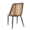 Kumasinova Modern Set of 4 Rattan Dining Chair, Hand-Woven Armless Chair with Open-Weave Back, Boucle Chair with Natural Cane Back - 2 of 4