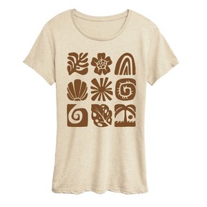 Women's - Instant Message - Beach Squares Short Sleeve Graphic T-Shirt - 1 of 4