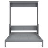 Queen Size Murphy Bed With Desk Foldable Pull-Down Wall Murphy Bed Frame Space-Saving Multipurpose Storage Bed For Apartments, Gray - 3 of 4