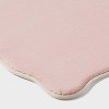 Scalloped Machine Washable Cushion Foam Bath Rug - Room Essentials™ - 3 of 4