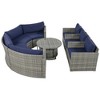 CAVINAS Patio Conversation Sets with Coffee Table, Half-Moon Backyard Furniture Set, Modern Patio Chairs Set for Backyard - 2 of 4