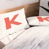 Deny Designs King April Lane Art Block Red Monogram K Microfiber Printed Pillow Sham - 2 of 3