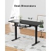 55x24 In Electric Standing Desk, Adjustable Height with 27.5 to 46.7 In Height Range, 4 Memory Presets, Suitable for use in offices and studies - 3 of 4