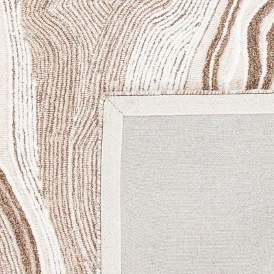 Ivory and Beige Wool Hand Tufted Runner Rug