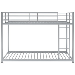 COWLOWN Twin over Twin Metal Bunk Bed with Ladder, Low Profile Sturdy Bunk Bed Frame for Kids and Teens - 1 of 4