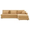 NicBex Couches for Living Room 87" L Shaped Couch Corduroy Sectional Sofa 4-seat Upholstered Convertible Sleeper Couch with Reversible Chais - 3 of 4