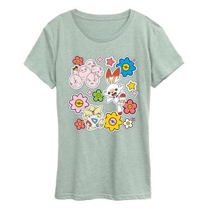 Women's - Pokémon - Pokémon Spring Stickers Short Sleeve Graphic T-Shirt - 1 of 3