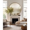 VYNXARIA Gold 39"x39"  Metal Frame Round Bathroom Mirror ,Decorative Wall Mirror ,Wall Mount, Modern Decor ,Wall Mount, Modern Decor - 2 of 4