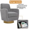 NicBex 360 Degrees Swivel Armchair, Accent Chair with Breathable Cotton Linen Fabric, Ergonomic Comfy Chair for living Room & Bedroom - 3 of 4