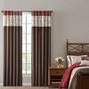 Grungis 50x84 Inch Polyester Chevron Floral Embroidered Curtain Panels for Living Room - 2 of 4