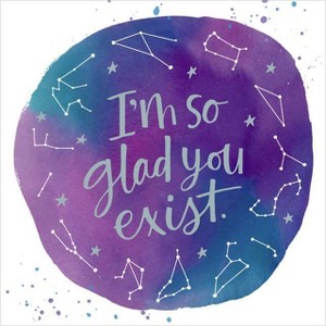 Constellation Print Birthday Card: Carlton Cards Multicolor Greeting with Printed Design, Folded, 7"x5" - 1 of 4