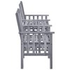 vidaXL Garden Chair With Tea Table Grey Solid Acacia Wood Medium Durable - 3 of 4