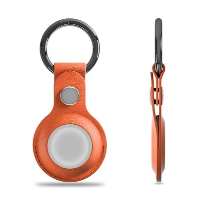MyBat Pro Leather Key Ring Case Compatible With Apple AirTag - Orange