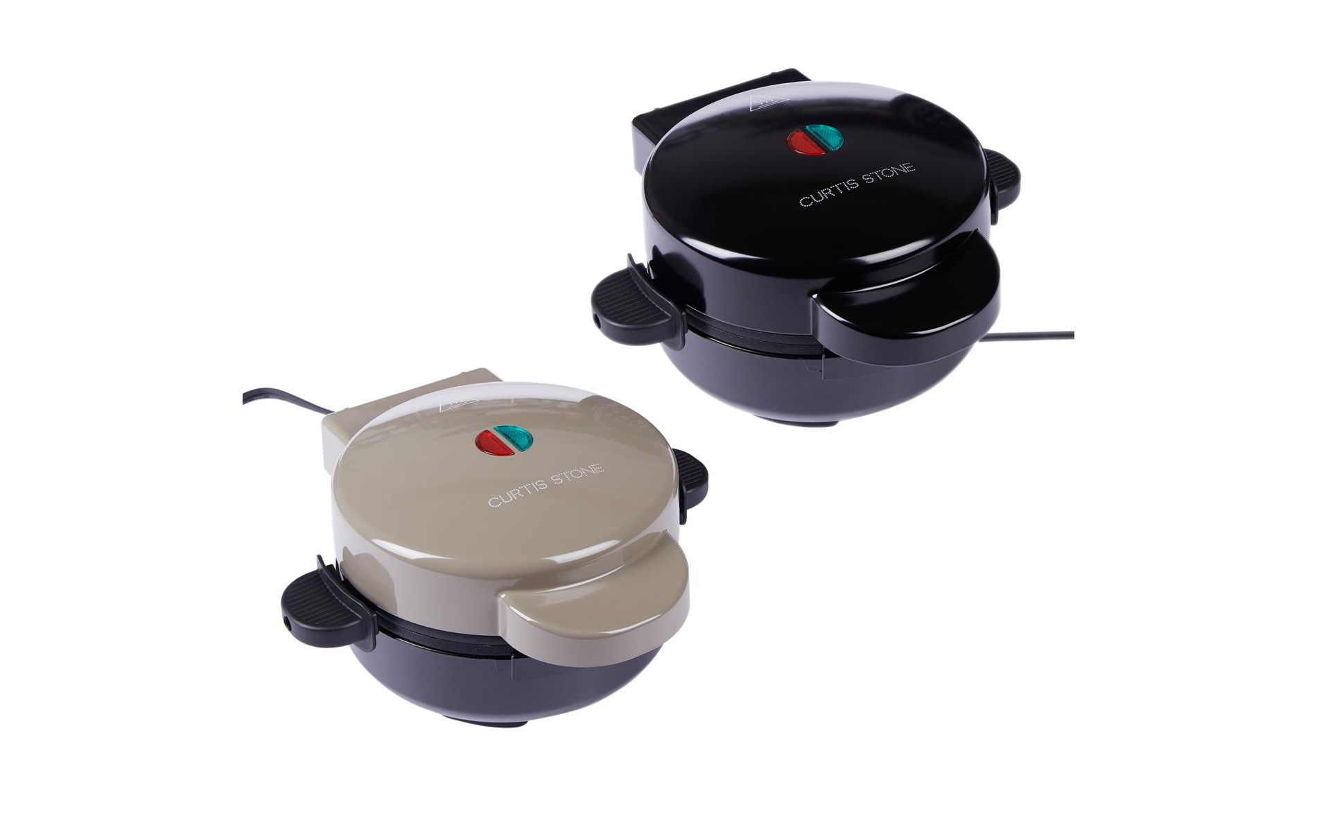 Curtis Stone 2-pack 5" Stuffed Waffle Makers with Recipes & Gift Boxes Refurbished