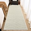 Modern Geometric Wave Area Rug Thick Non-Shedding Stain-Resistant Rug Carpet - 2 of 4