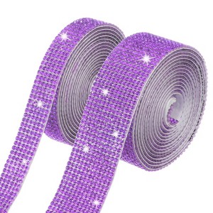 Unique Bargains Rhinestone Self-Adhesive DIY Crafts Crystal Ribbon 1 Pc - 1 of 4