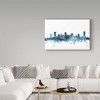 Trademark Fine Art -Michael Tompsett 'Nashville Tennessee Blue Teal Skyline' Canvas Art - 3 of 3