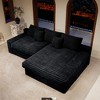 118.1"66.9" Plush Corduroy 2-Piece Modular Sectional Sofa with No Assembly Required and Comfortable Chaise Lounge - 3 of 4