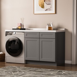 Kitchen Base Cabinet, Unassembled Cabinet with Adjustable Shelf without Top - 1 of 4
