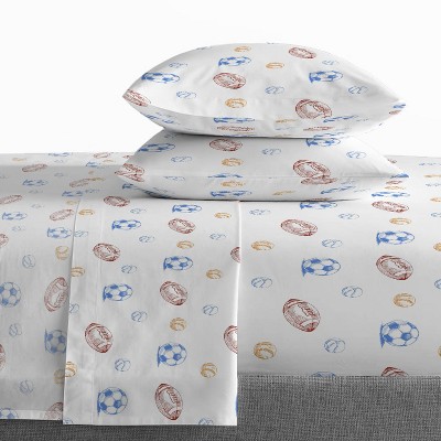 Vintage Stripe Multicolor Organic Cotton Queen Bed Set