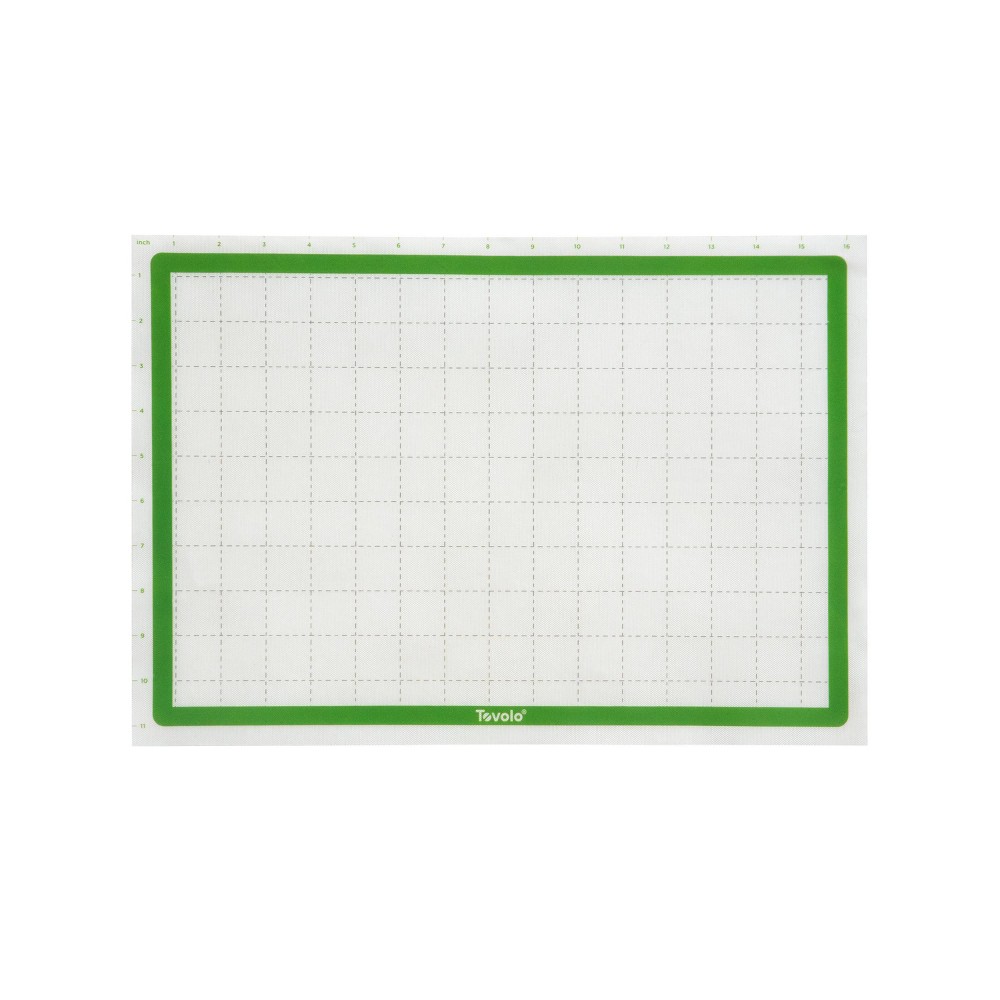 Tovolo 16.5"x11.5" Truebake Silicone Pan Mat with Grid Pesto: Rectangle, Dishwasher-Safe, Clear, 0.15 lbs