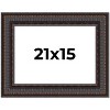 PosterPalooza | 3.5" Wide Ornate Brown Picture Frame - UV Acrylic, Backing Board, Hanging Hardware Included - 2 of 4
