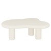 39.4in Cloud Coffee Table,Modern Carton Center Table for Living Room, Home Office, Funky Minimalist Tea Table (White) - 3 of 4