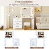 55.2" Vanity Desk with Freely Adjustable Side Cabinet, Makeup Vanity with Hollywood Lights - 4 of 4