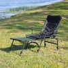 VisioGear Outdoor Portable Chairs, Folding Chair with Detachable Footrest, Portable Chair with Adjustable backrest, Green, 55.91"*23.23"*34.25" - 3 of 4