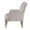 Comfort Pointe Anna Arm Chair Beige: Upholstered with Nailhead Trim, Wood Legs, Foam Fill - 4 of 4