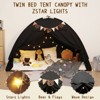 YEERSWAG Twin Bed Tent with Bear Pennants & Star Lights – Indoor Play Tent for Kids - 2 of 4