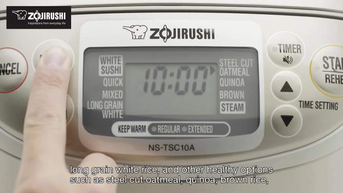 Zojirushi  5.5 Cup Micom Rice Cooker and Warmer - Stainless - NS-TSC10A, 2 of 17, play video