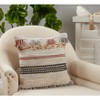 Saro Lifestyle Fringe Woven Pillow - Poly Filled, 20" Square, Multi - 3 of 3