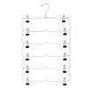 Racxily (3 pack) 6-Tier Pant & Skirt Hanger, Heavy Duty Chrome Metal, Space Saving, 1 Count - 2 of 4