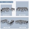 COWLOWN 7 Piece Gray Metal Outdoor Patio Set, Modern Sectional Sofa Cushions, Grey Coffee Table for Patio Conversations - 4 of 4
