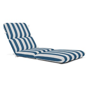 Casual Cushion Stripe Sunbrella Fabric 1-Piece Outdoor Chaise Cushion, 22.5"W x 74"L - 1 of 4