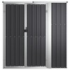 VidaXL Garden Tool Shed Anthracite 63.4"x35"x63.4" Galvanized Steel - 3 of 4