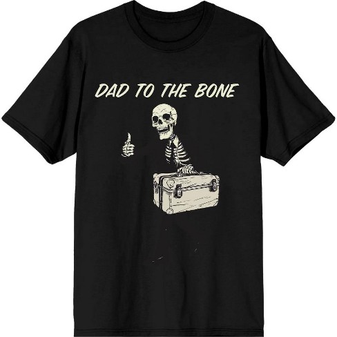 Dad To The Bone Dad Joke For Father's Day Men's Black Crew Neck Short ...