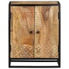 vidaXL Hand Carved Sideboard 23.6 in.x13.8 in.x29.5 in. Solid Mango Wood - 4 of 4