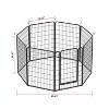 Racxily Dog Playpen Portable Outdoor Dog Fence, Dog Playpen for Large/Medium/Small Dogs, Dog Fences for The Yard with Doors Foldable Metal - 2 of 4