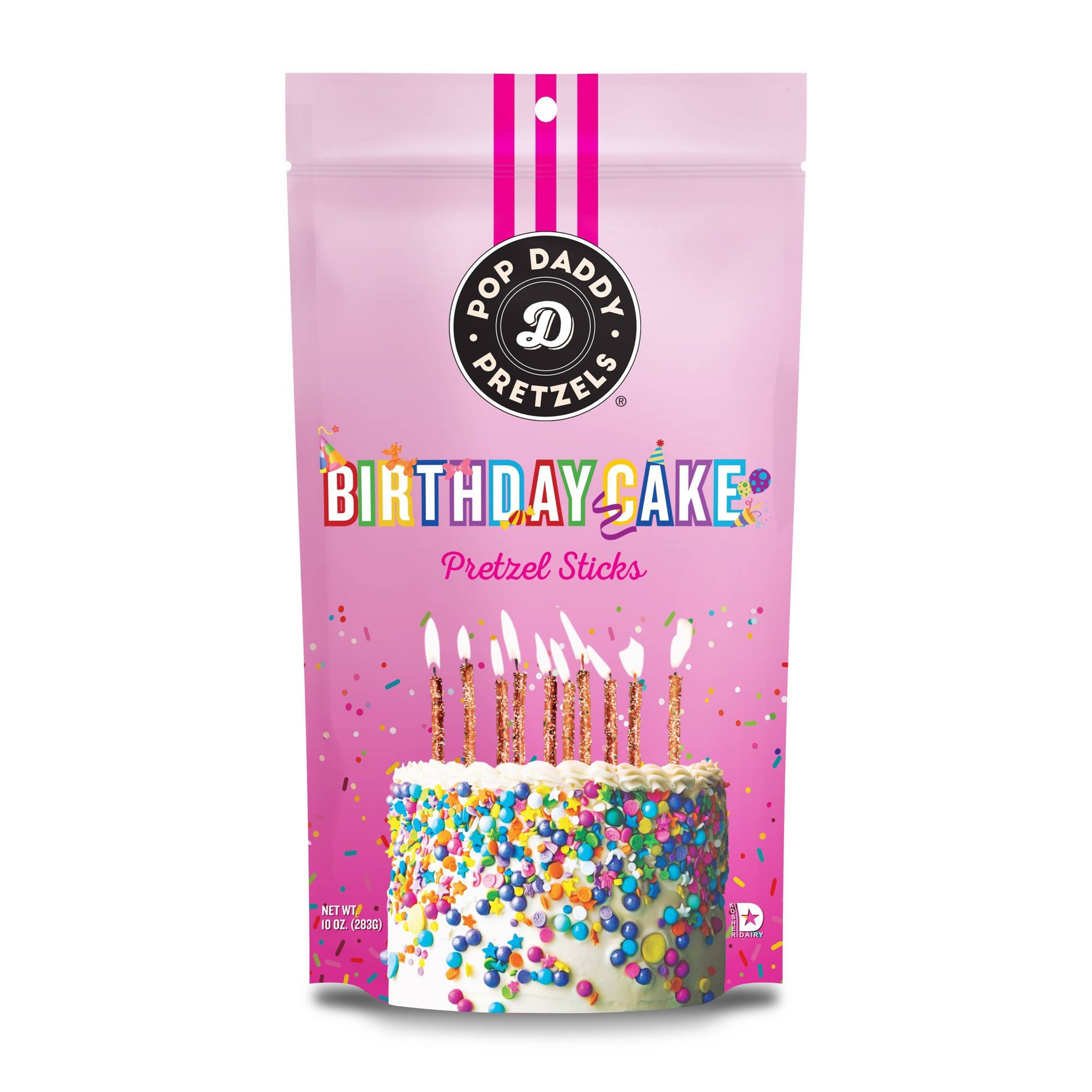 Pop Daddy Birthday Cake Seasoned Pretzels - 10oz
