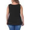 Agnes Orinda Women's Plus Size Swing Lace Flowy Sleeveless Casual Tank Tops - 4 of 4