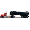 Kenworth W-900 Red with Asphalt Tanker Trailer 1/87 (HO) Plastic Model Car by Promotex - 2 of 4