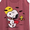 Women's - Peanuts - Vampire Snoopy Woodstock Graphic Racerback Tank - 2 of 4