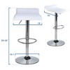ELECWISH Set of 2 Barstool, Adjustable Swivel Bar Stools with PU Leather and Chrome Base, Gaslift Pub Counter Chairs - 3 of 4