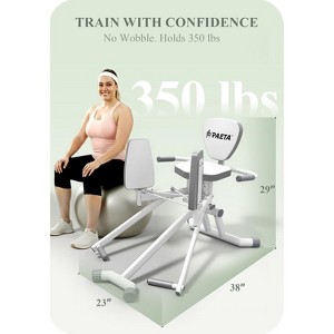 PAETA Hip Abductor Machine for Home Gym, Glute Workout Equipment for Thigh & Butt Toning, Compact Glute Machine Home Gym, Gray - 1 of 4
