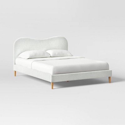 Twin Scalloped Wave Bed Velvet White - Threshold™