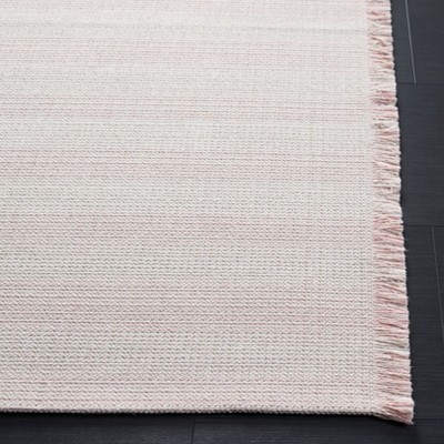Augustine Ivory and Pink Boho-Mod Flatweave Runner Rug