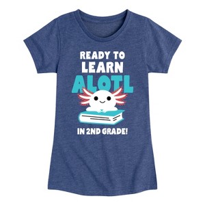 Girls' - Instant Message - Learn Alotl In 2nd Grade Fitted Short Sleeve Graphic T-Shirt - 1 of 4