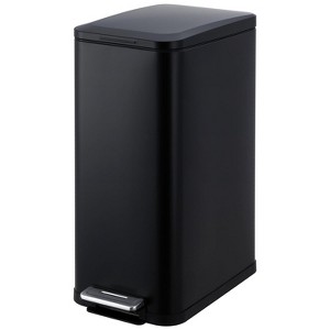 13.2 Gallon Kitchen Trash Can, Slim Stainless Steel Garbage Can with Removable Inner Bucket & Soft-Close Lid, Fingerprint-Proof, for Narrow Space - 1 of 4